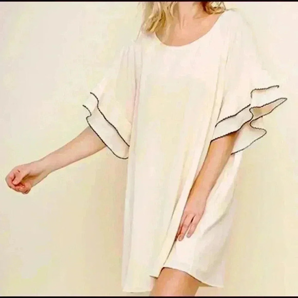 Mini Cream Colored Dress - Picture 3 of 5